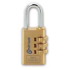 Burg Wächter Zahlen-Vorhängeschloss Combi 80 54,2 22,5 x 54,2 x 13,3 Messing 22,5 x 54,2 x 13,3