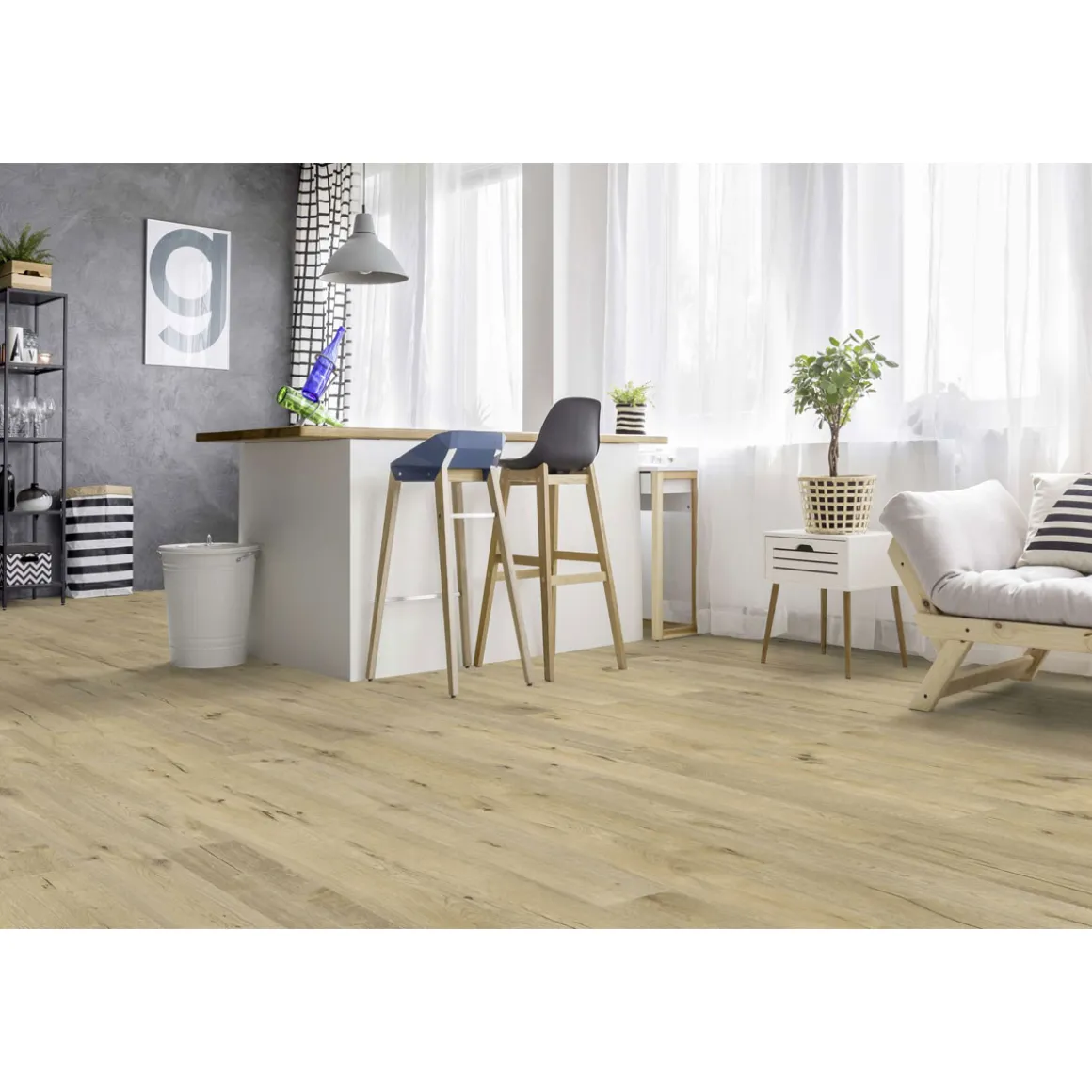 Classen Vinylboden Green Vinyl Risseiche nat 1290 x 173 x 4 mm