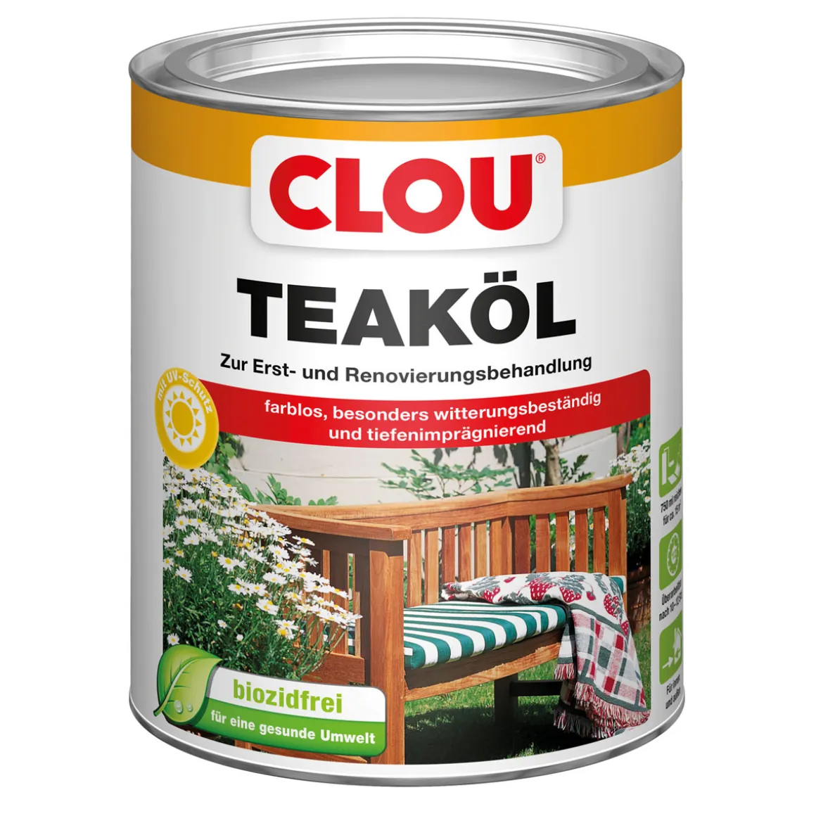 Clou Teaköl Farblos 750 ml