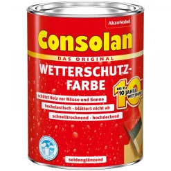 Consolan Wetterschutzfarbe moosgrün 2,5 L