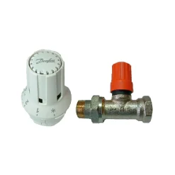 Danfoss Thermostatventil 1/2" Durchgang und Kopf Set