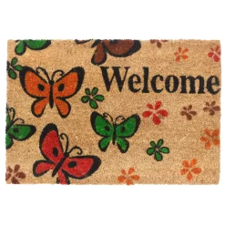Decor-Kokosmatte Welcome butterfly 40 x 60 cm