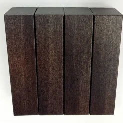 Dekor-Eckhölzer 1,9 x 1,9 x 6 cm 4 Stk stahlfarben