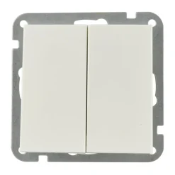 Doppel-/Wechselschalter Melbourne alpinweiß Serie 701