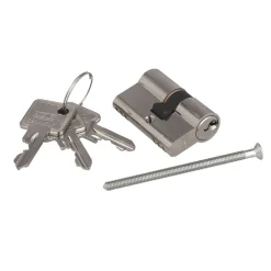 Durabil  Profilzylinder 2126 inkl 3 Schlüssel Edelstahl matt