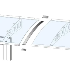 Durabil Verbindungsset Vordach für diverse Modelle PT/G und PT/GR Edelstahloptik