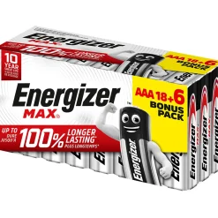 Energizer AAA-Batterie Alkaline Max Bonus-Pack 18+6 Stk.