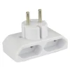 Euro-Adapter 2-fach flach weiß