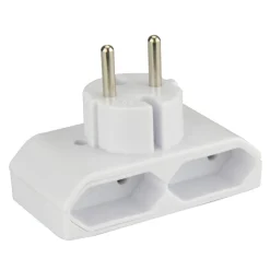 Euro-Adapter 2-fach flach weiß