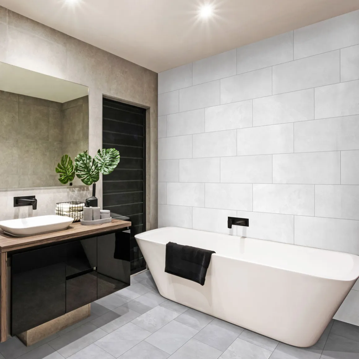 Feinsteinzeug Axis black ca. 60,8x30,9 cm