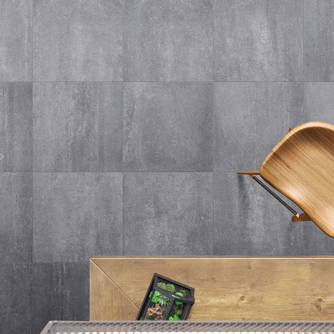 Feinsteinzeug Cemlam anthrazit 60 x 60 cm