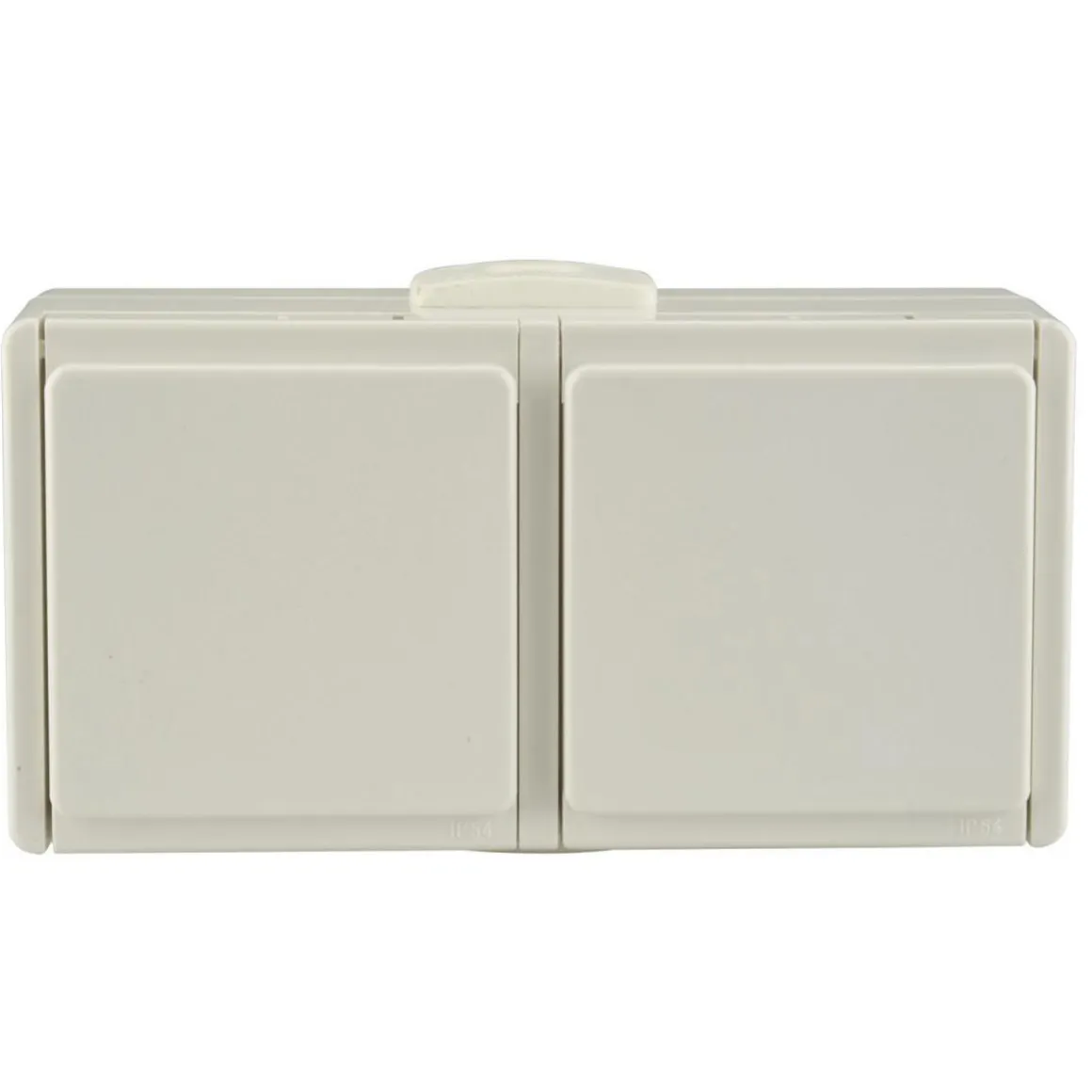 Feuchtraum Aufputz-Steckdose Aquarius 2-fach polarweiß