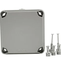 Feuchtraum-Abzweigkasten 10,8 cm IP65 Aufputz grau