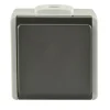 Feuchtraum-Schutzkontakt-Steckdose Aquarius 1-fach Aufputz grau