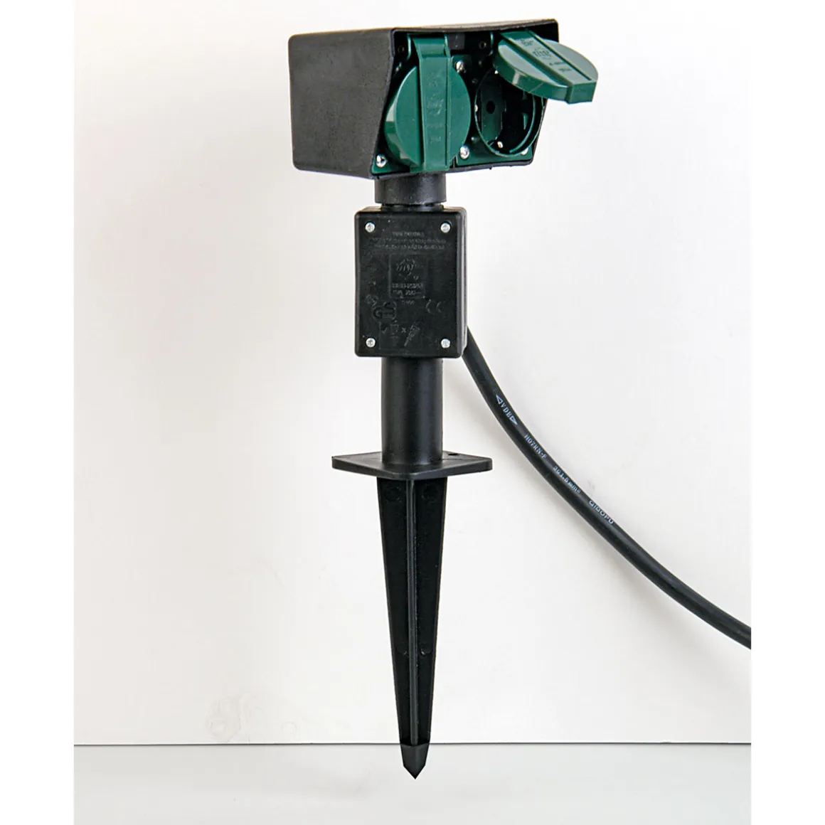 Flector Erdspieß mit 2-fach Steckdose