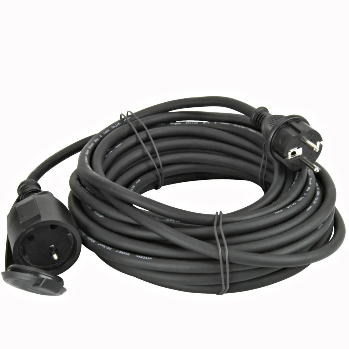 Flector Technik Gummi-Verlängerung schwarz 10 m