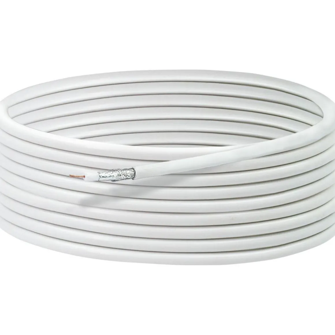 Flector Technik SAT-Koaxialkabel 90 dB weiß 100 cm