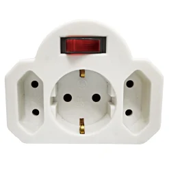 Flector Technik Steckdosenadapter mit Schalter 3-fach