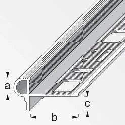 Fundamo Treppenkantenprofil Florentiner 10 mm 1 m titan