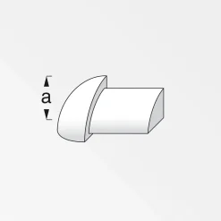 Fundamo Viertelkreis-Außeneck 8 mm weiß 1 Stück