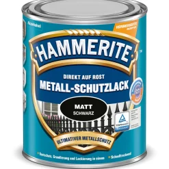 Hammerite Metallschutzlack schwarz matt 2,5 L