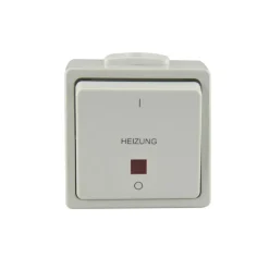 Heizungsnotschalter AP grau lose