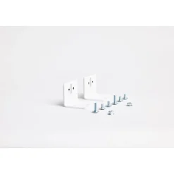 Hibitaro  Winkel zur Wandmontage für Bodensysteme 2er Set für 1-läufige Schiene Weiß Matt