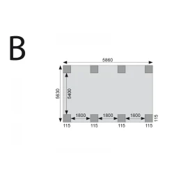 Karibu Doppelcarport Classic 2 Variante A ohne Einfahrtsbogen