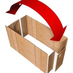 Karibu Geräteraum 2 KDI mit Einzelflügeltor in der Seite Breite 274 cm