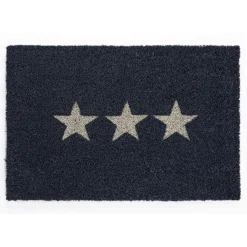 Kokosmatte Stars 40 x 60 cm dunkelgrau