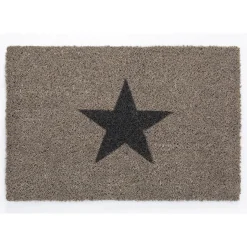 Kokosmatte Stars 40 x 60 cm grau