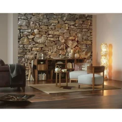 Komar Papier-Fototapete Stone Wall 8-teilig 368 x 254 cm