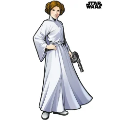 Komar  Selbstklebende Vlies Wandtattoo Star Wars XXL Princess Leia 127x170 cm