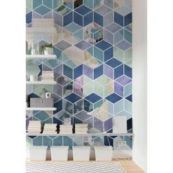 Komar Vlies Fototapete Geometric Blue 200x250 cm