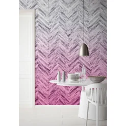 Komar Vlies Fototapete Herringbone Pink 400x250 cm
