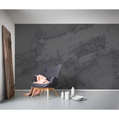 Komar  Vlies Fototapete Maya Tweed b/w 400x250 cm