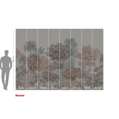 Komar  Vlies Fototapete Painted Trees 400x280 cm
