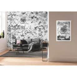 Komar  Vlies Fototapete Shades Black and White 400x250 cm