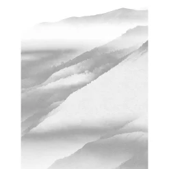 Komar  Vlies Fototapete White Noise Mountain 200x280 cm