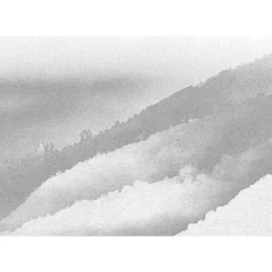 Komar  Vlies Fototapete White Noise Mountain 200x280 cm