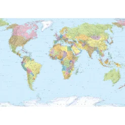Komar  Vlies Fototapete World Map 368x248 cm
