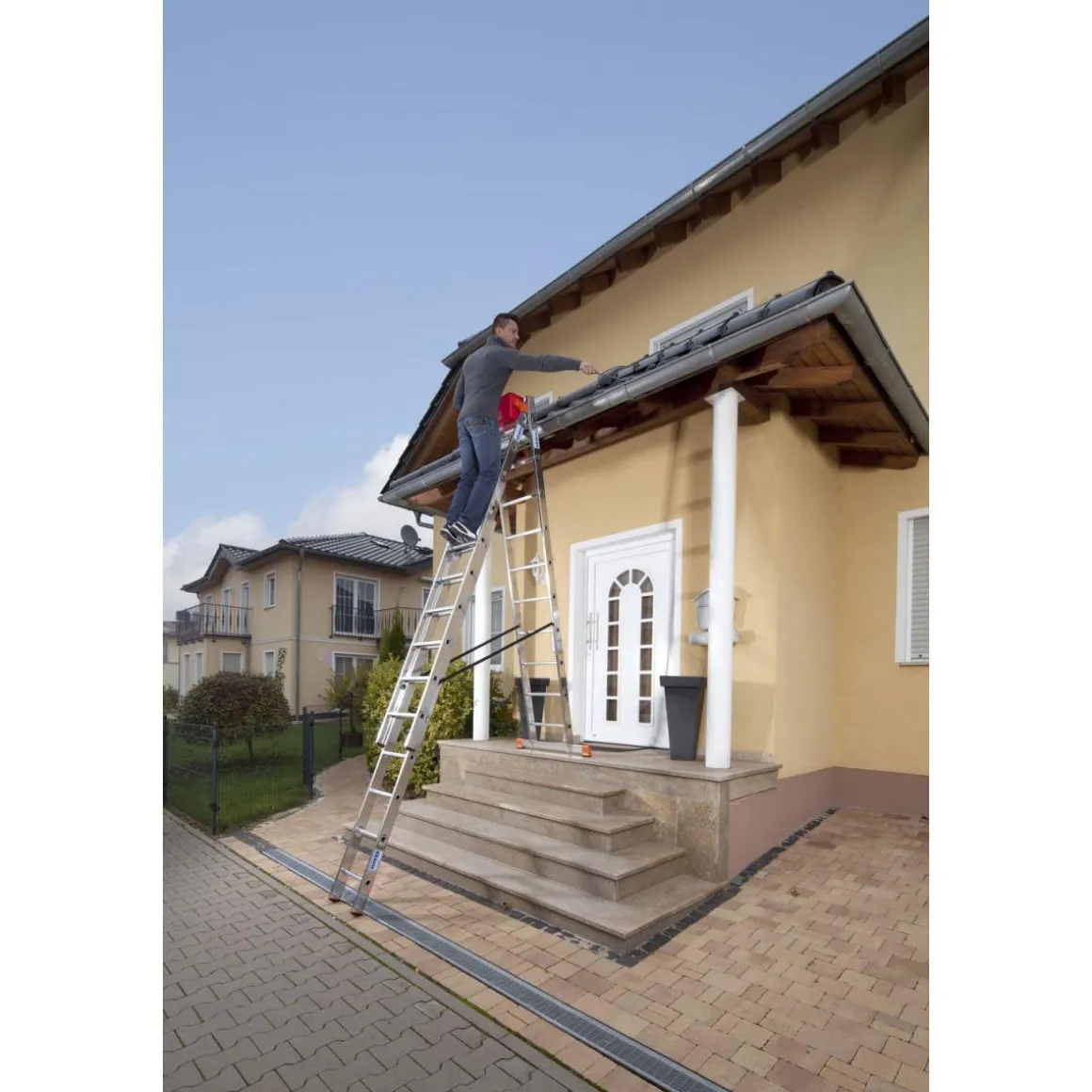 Krause Vielzweckleiter Tribilo 3 x 10 Sprossen mit Treppenfunktion