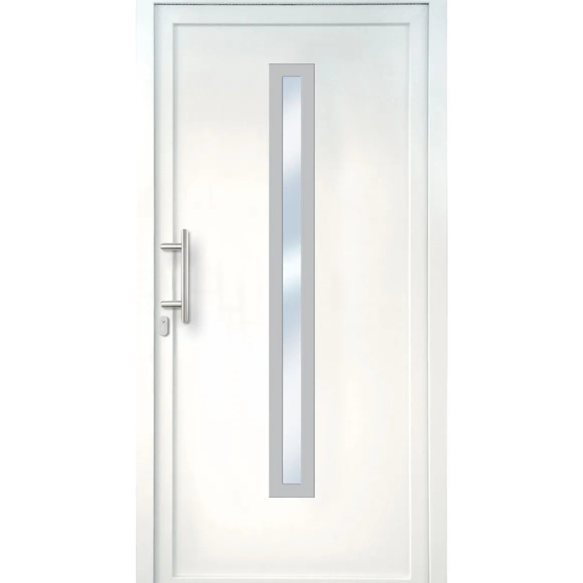 Kunststoff-Haustür Signum PVC Mod 70 weiß 100 x 210 cm links