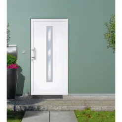 Kunststoff-Haustür Signum PVC Mod 70 weiß 100 x 210 cm links