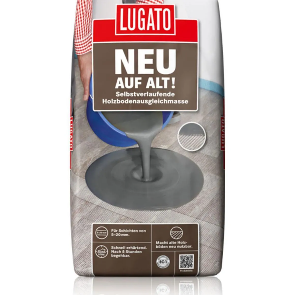 Lugato Neu auf Alt 20 kg Holzboden Ausgeichsmasse