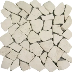 Marmormosaik Biancone Polygonal 25 x 25 cm