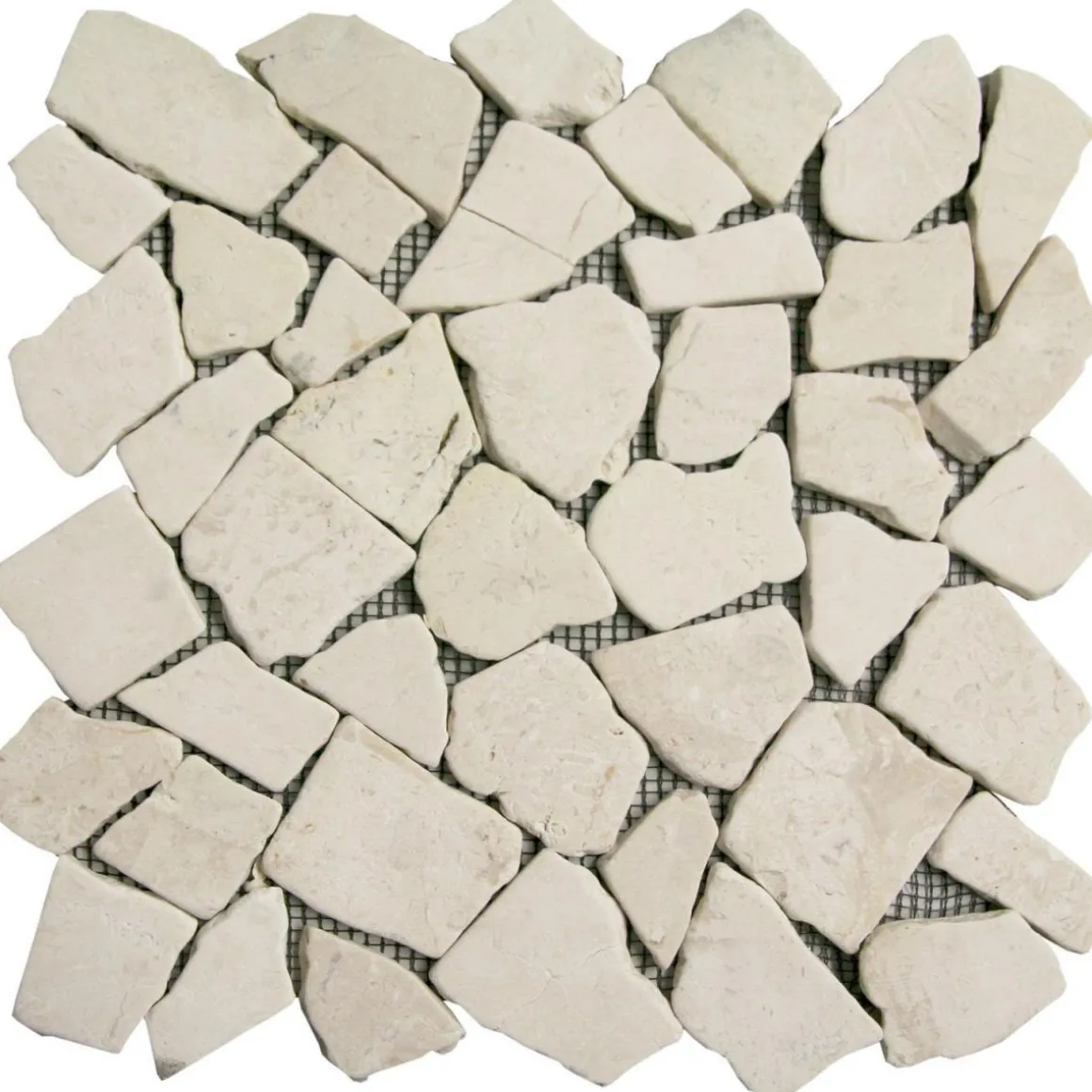 Marmormosaik Biancone Polygonal 25 x 25 cm