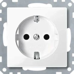 Merten SCHUKO-Steckdose System M Kindersicherung polarweiß
