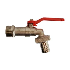 Messing Kugelauslaufhahn vernickelt 1/2"