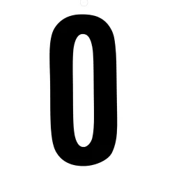 Metafranc Klebbeziffer 0 10 cm schwarz